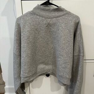POPFLEX Heather Gray Cropped Pullover